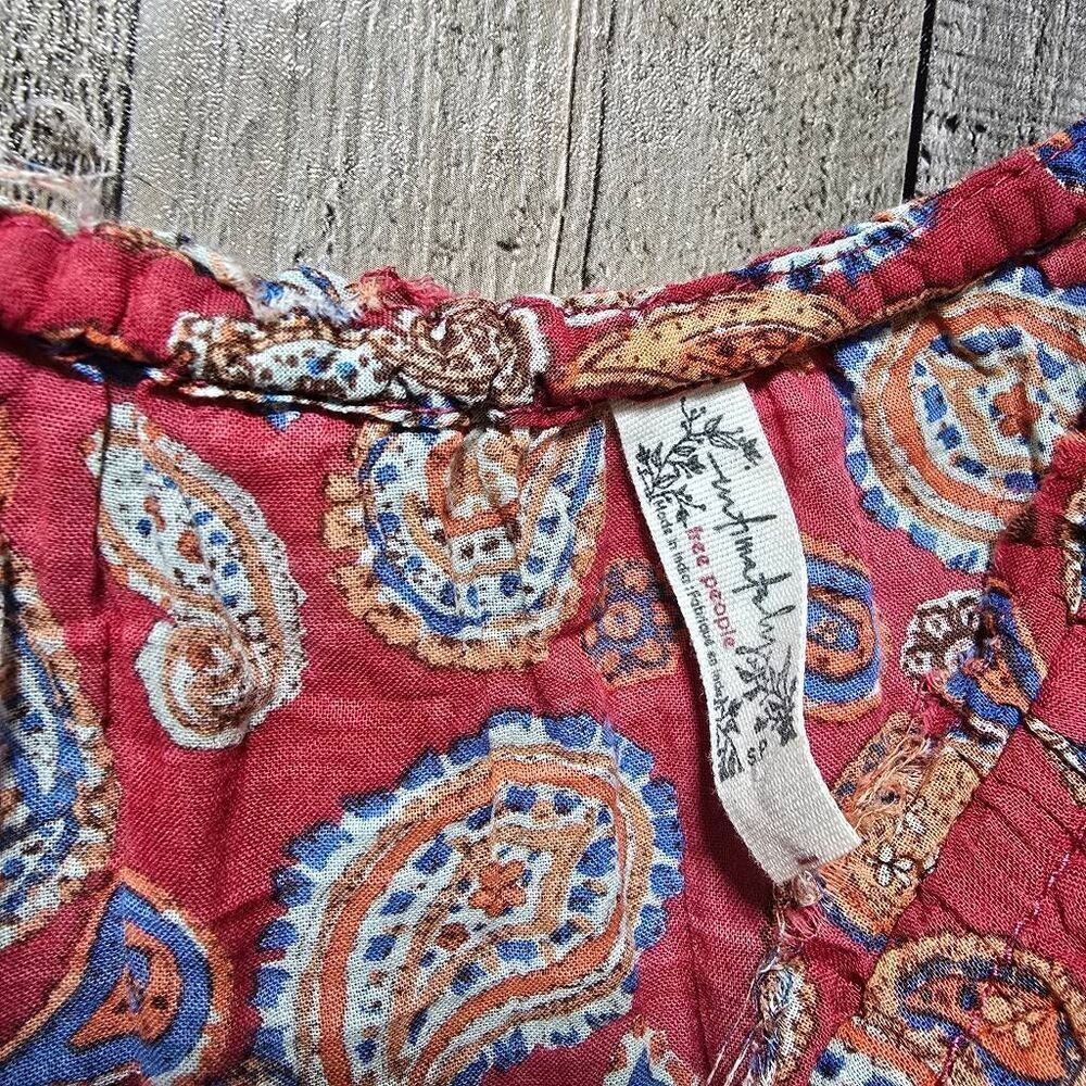 Free People Intimately Free Sundown Bodysuit Paisley Print Women Off Shoulder - Picture 5 of 6